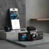 WOLFANG 4K Dashcam WiFi Dash Camera Para Coches Delantera Y Trasera