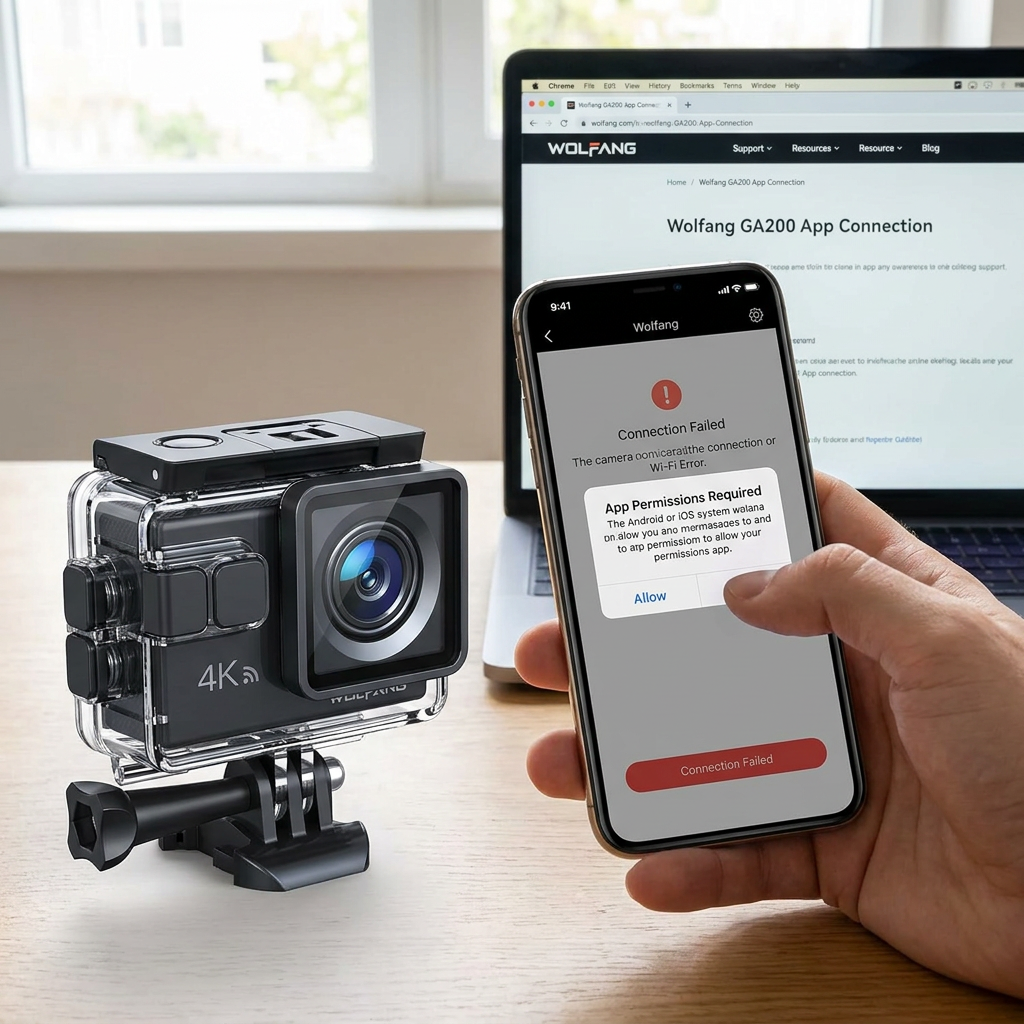 Conexión "wolfang ga200 app": emparejamiento, permisos del móvil y fallos que parecen Wi‑Fi
